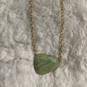 Kendra Scott gold retired statement necklace